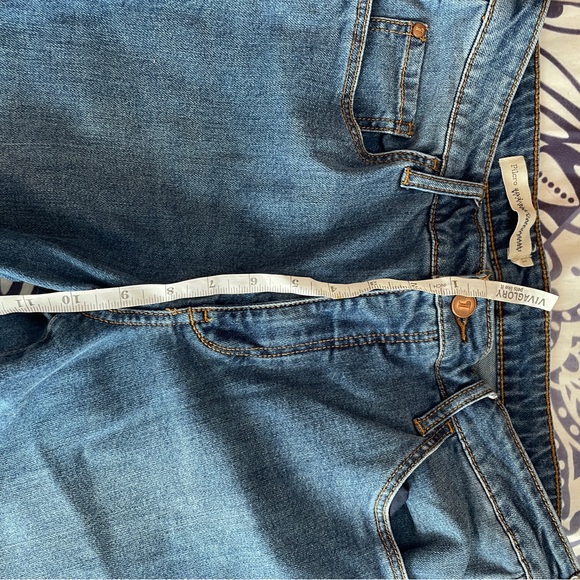 Anthro Pilcro High Rise Cropped Flare Raw Hem Jean - Picture 14 of 15